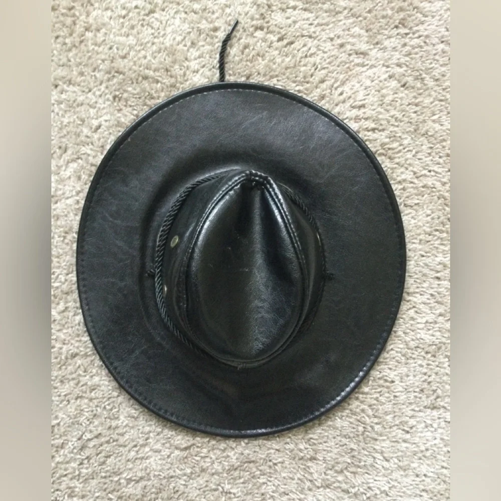 Men’s Faux Leather Cowboy Hat - Picture 13 of 16